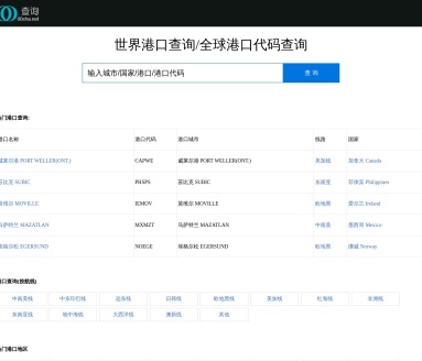 世界港口查询